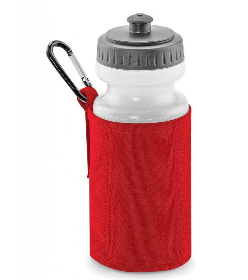 Water Bottle & Holder. RED