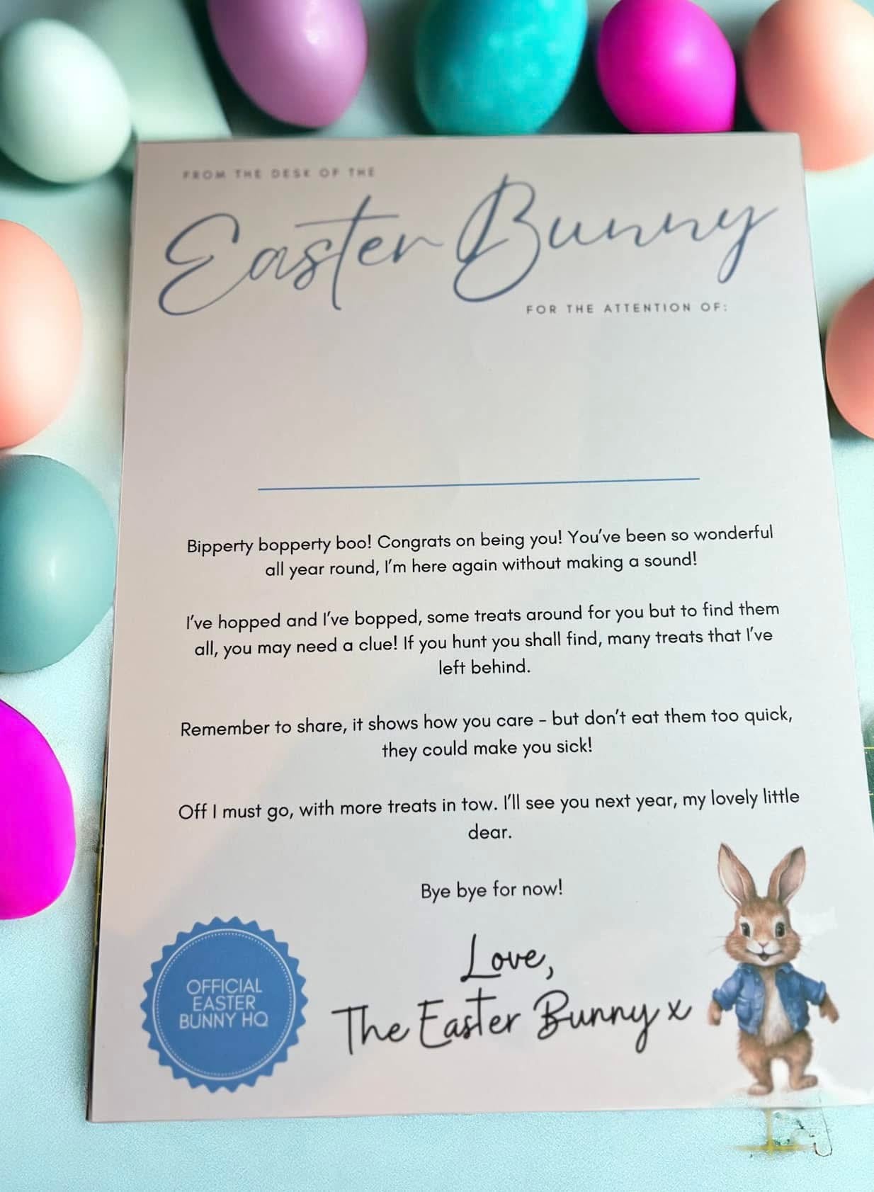 Easter Bunny letter