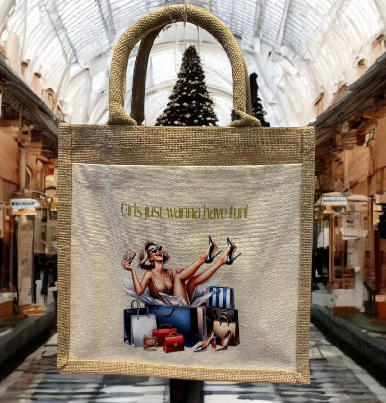 Jute Bag...Girls just wanna have fun