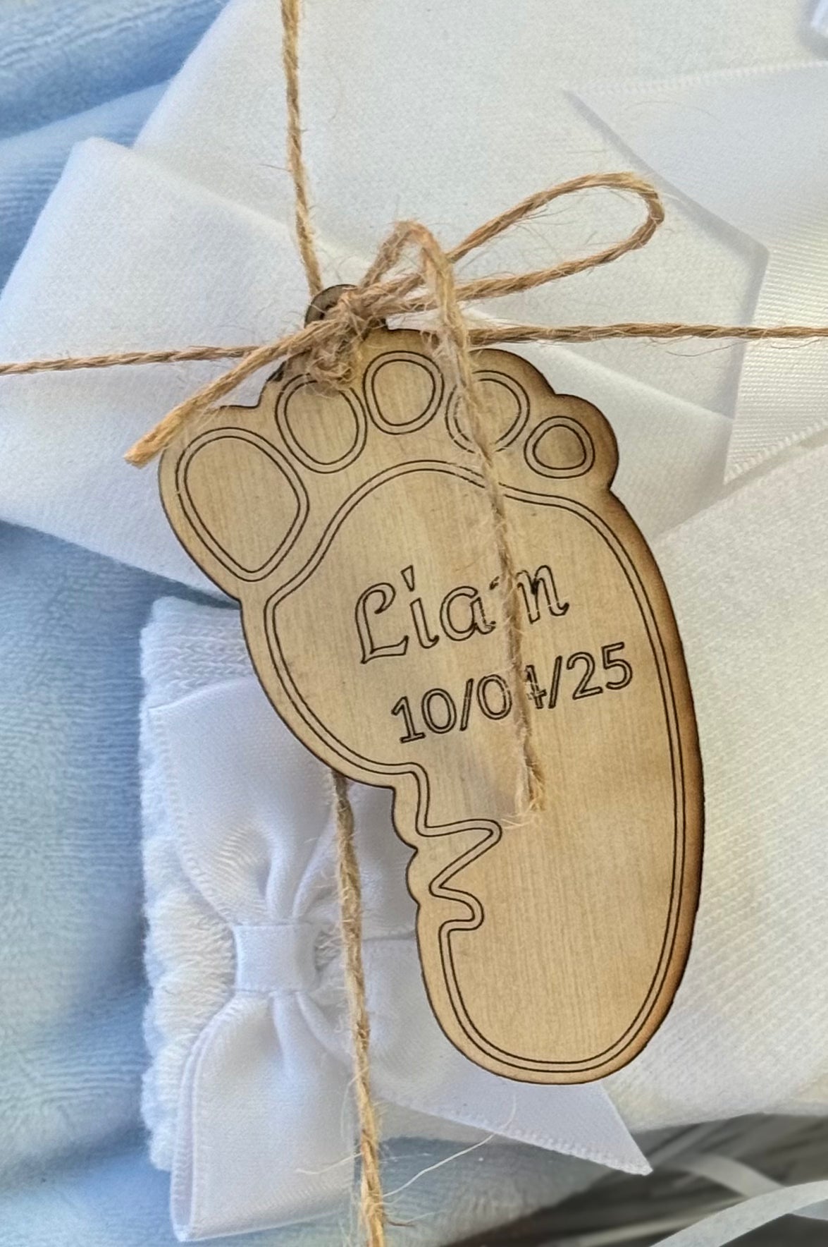 Baby Gift Set & Wooden Tag