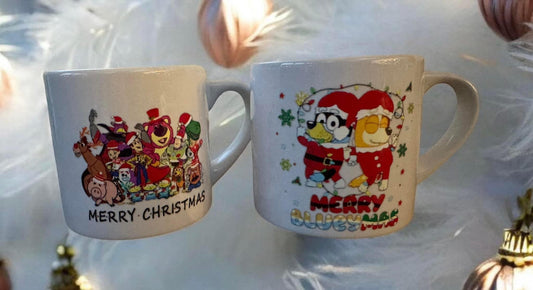 Christmas theme kids ceramic mugs