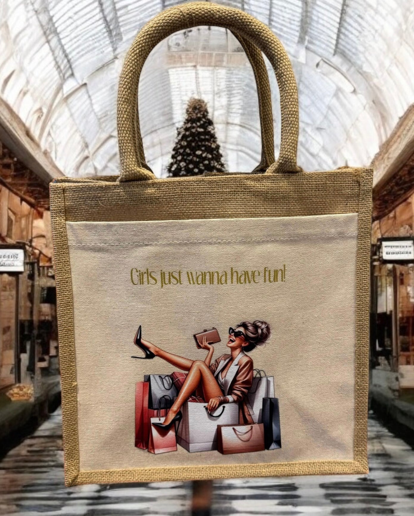 Jute Bag...Girls just wanna have fun