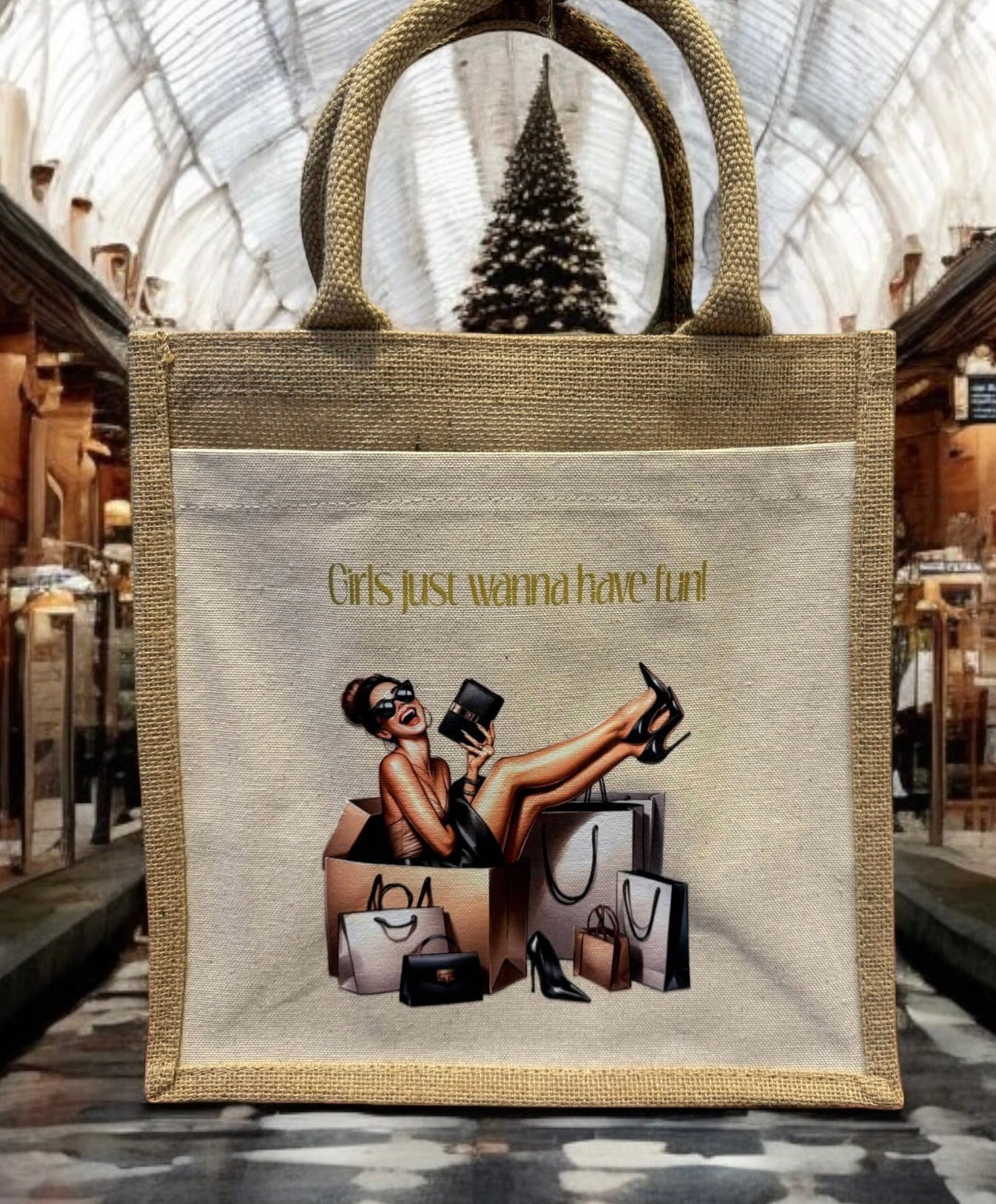 Jute Bag...Girls just wanna have fun